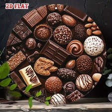 Vintage Display Chocolate Assortment Tin Metal Signs Home Décor 8x8