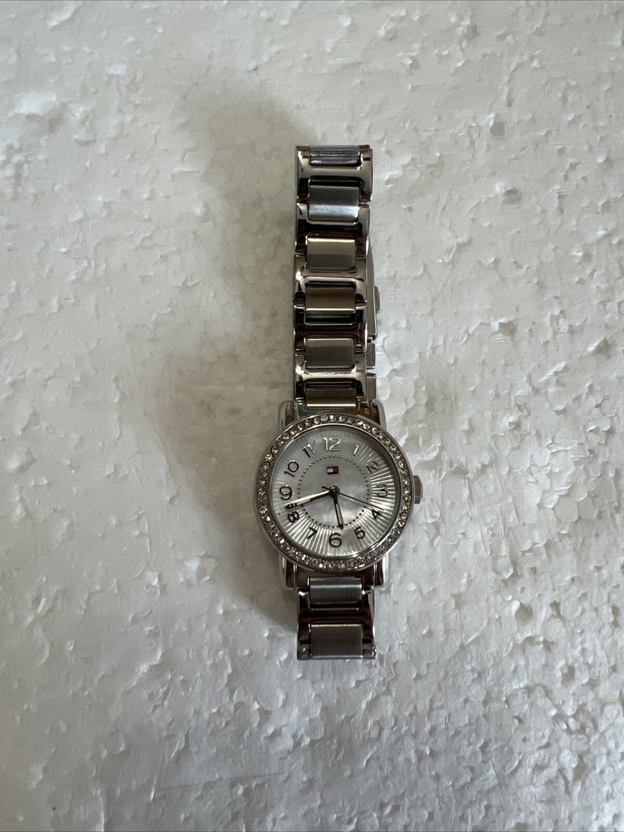 TOMMY HILFIGER Womens Ladies Silver-Tone w/ Crystals  display picture 1