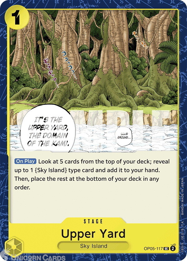 OP05-117 Upper Yard : Uncommon English One Piece TCG Card : PRB01: One Piece Car