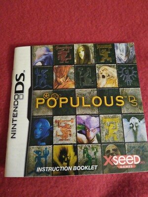Populous Nintendo DS Game Instruction Booklet Manual Only