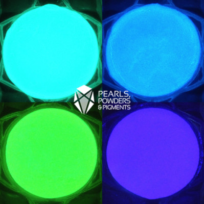ULTRA Glow in the Dark Pulver fluoreszierende Farbe Pigment Nail Art Lack Dip DIY