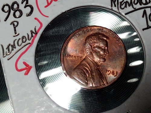 Mint Error Coin Lincoln 1c Cent Penny 1983 p Double Rim - Picture 16 of 24