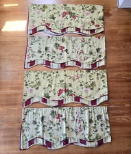 Waverly Chanti Fairfield Scalloped Valance set of 4 77" x 17"
