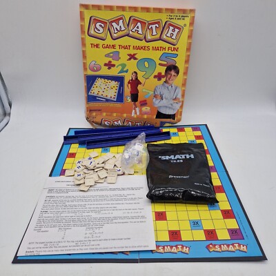 SMATH BRETTSPIEL - DAS SPIEL MIT DEM MATHE SPASS MACHT! VINTAGE LERNSPIEL