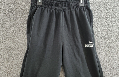 Puma Core Pack French Terry Essential Joggers Big Boys L (14-16) Black Pull On - Picture 3 of 17