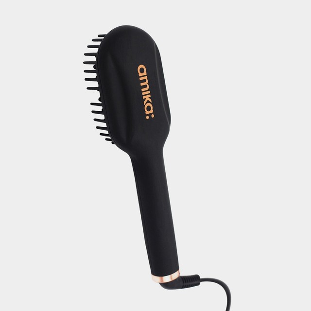 Amika Polished Perfection Mini Straightening Hair Brush w/ IRED Limited