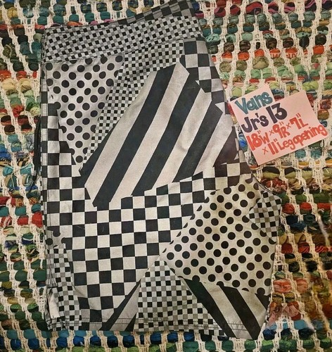 VANS Gray Black Stripe Geometric Checker Polka Dot Swim Surf Boardshorts Jrs/13 - Picture 12 of 17