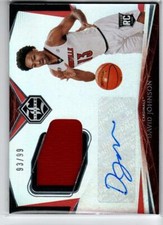 2021-22 Panini Draft Picks Limited Rookie Jersey AUTO #38 David Johnson /99