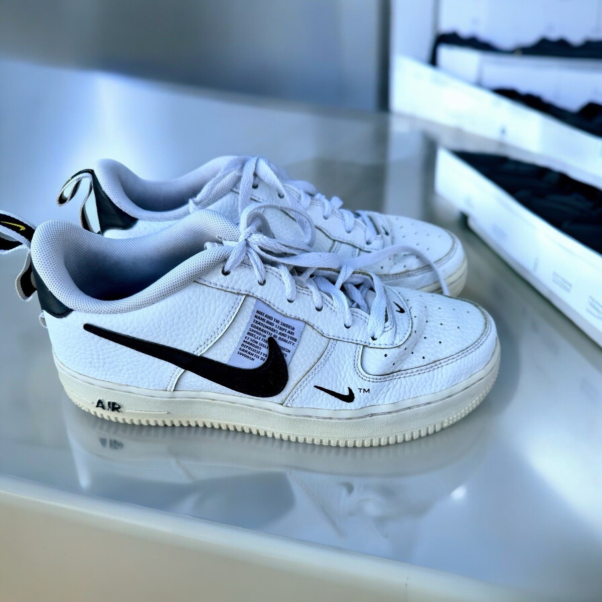 Nike Air Force 1 R White/Black LV8 Utility Shoes Double Nike Air Force 1 R White/Black LV8 Utility Shoes Double