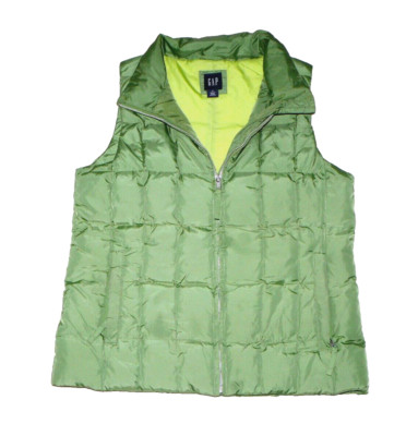 GAP Damen Daunenweste Jacke Weste Grün  Gr. S Top Zustand 75% Daunen