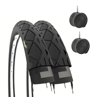 2 COPERTONI 26 X 1.50 (40-559) + CAMERE PNEUMATICI SLICK MOUNTAIN TREKKING BIKE