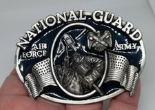 Vintage Bergamot National Guard Military Army Air Force Belt Buckle