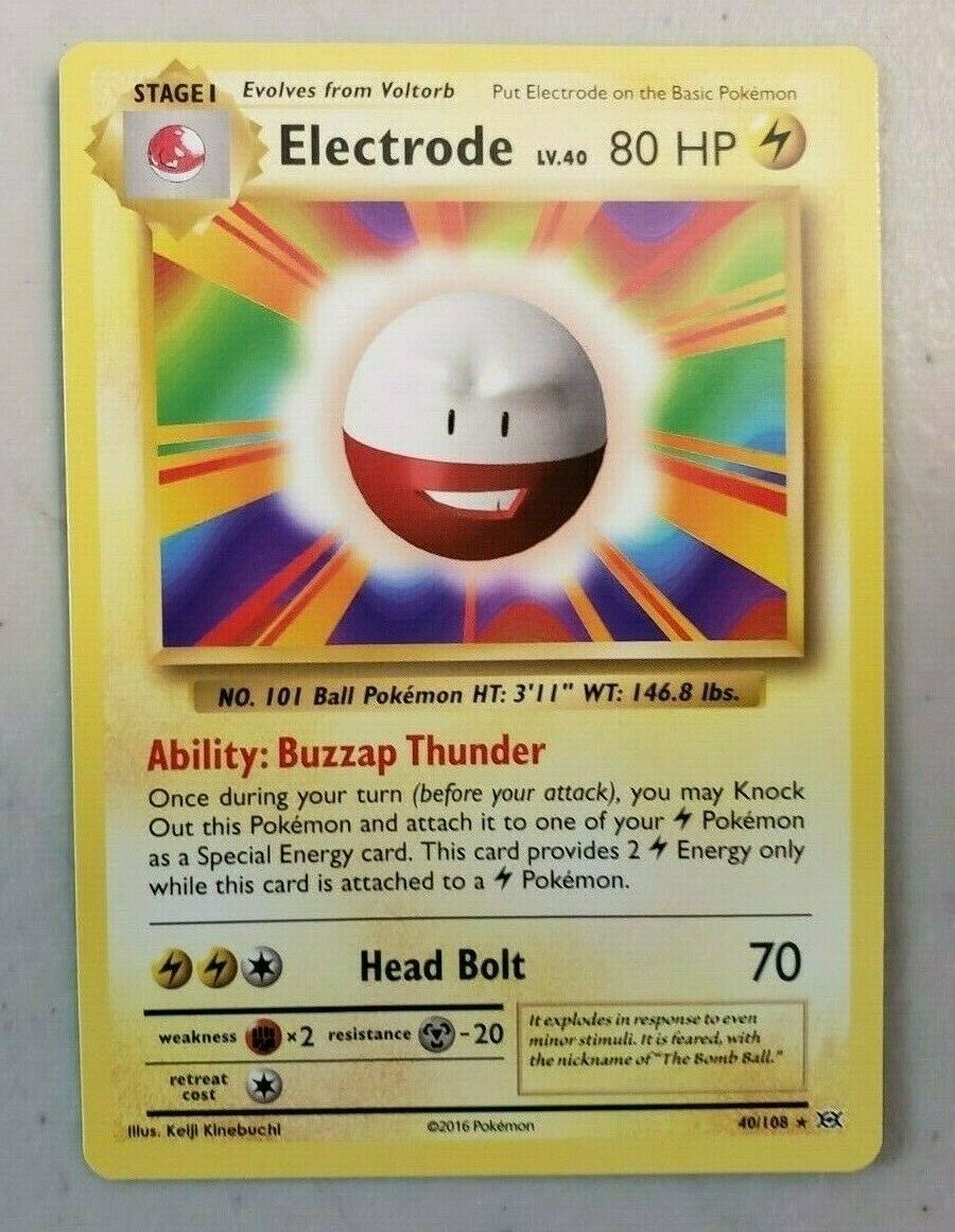 Electrode 40/108 XY Evolutions RARE *Error Card* Read Description