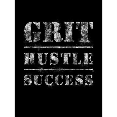 Gym Inspiration Grit Hustle Respect Workout Motivation Art Canvas Print 18X24