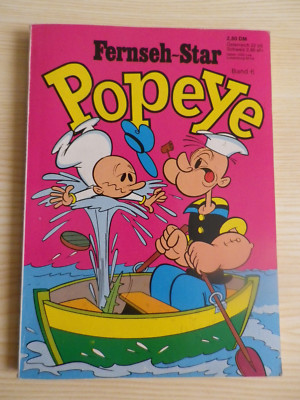 Fernseh-Star Popeye  Band 6 Ehapa Verlag 1980 Rarität Ia Zust. 98 Seiten 6Storys