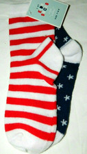 Kids's Socks Stars and Stripes Red/Navy 7-8.5 1 Pair