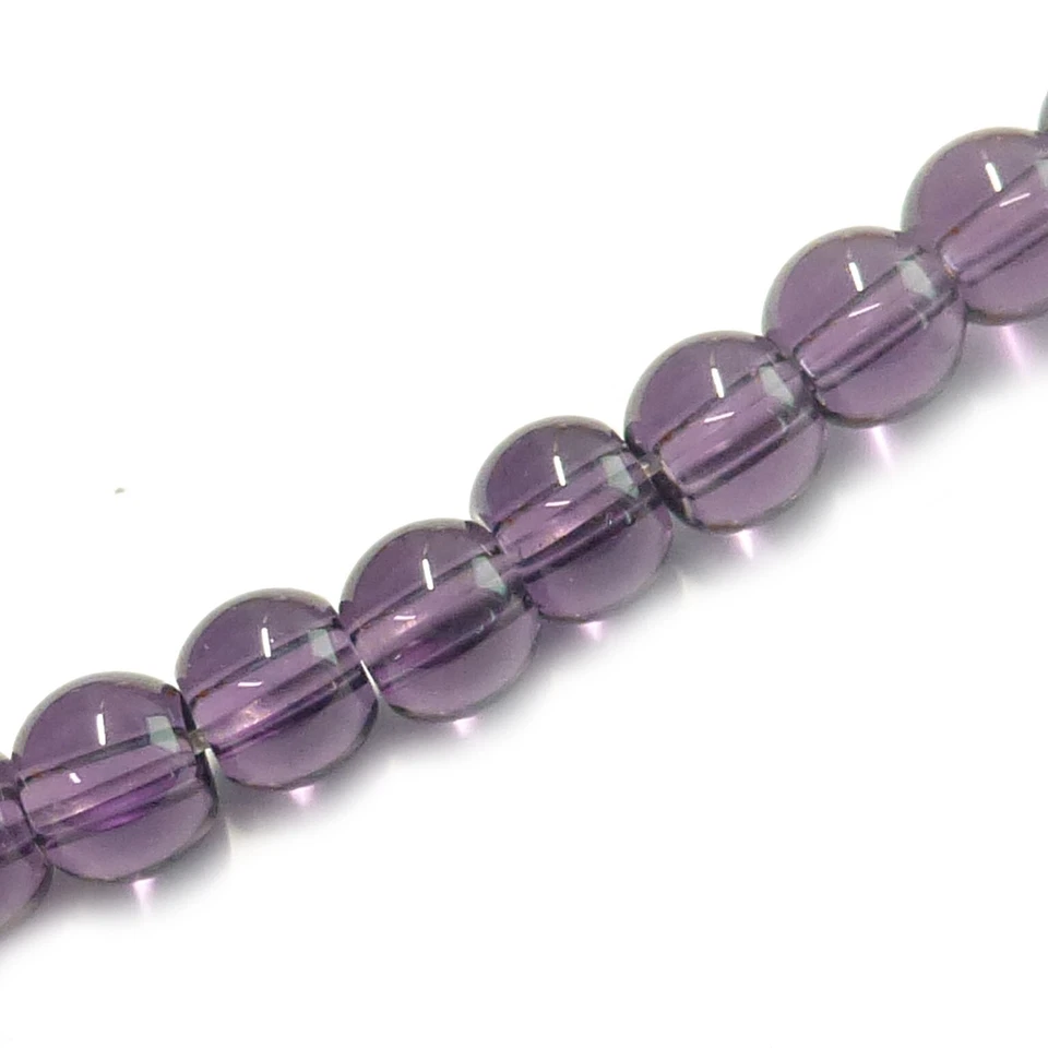 Glasperlen rund ca. 4 mm amethyst lila ca. 160 Perlen Spacer nenad-design - Bild 3 von 4