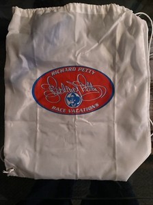 Richard Petty Race Vacations Draw String Bag/Back Pack - Vintage