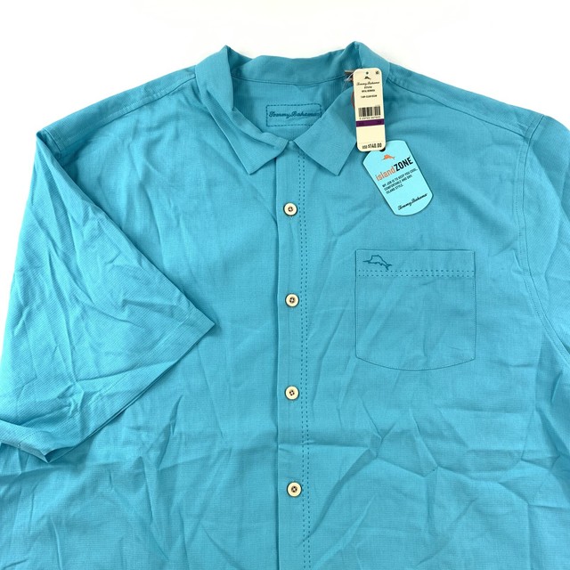 Tommy Bahama Mens Camp Shirt Royal 
