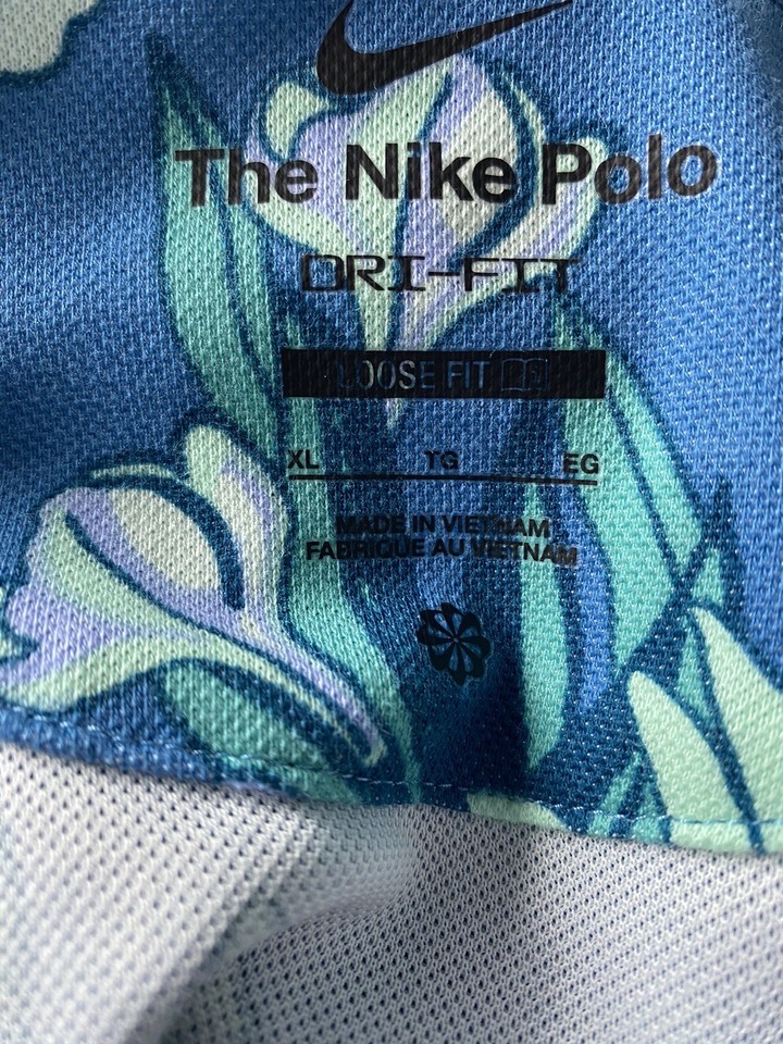 The Nike Polo Golf Women Floral Print Shirt Logo Crop Loose DriFIT