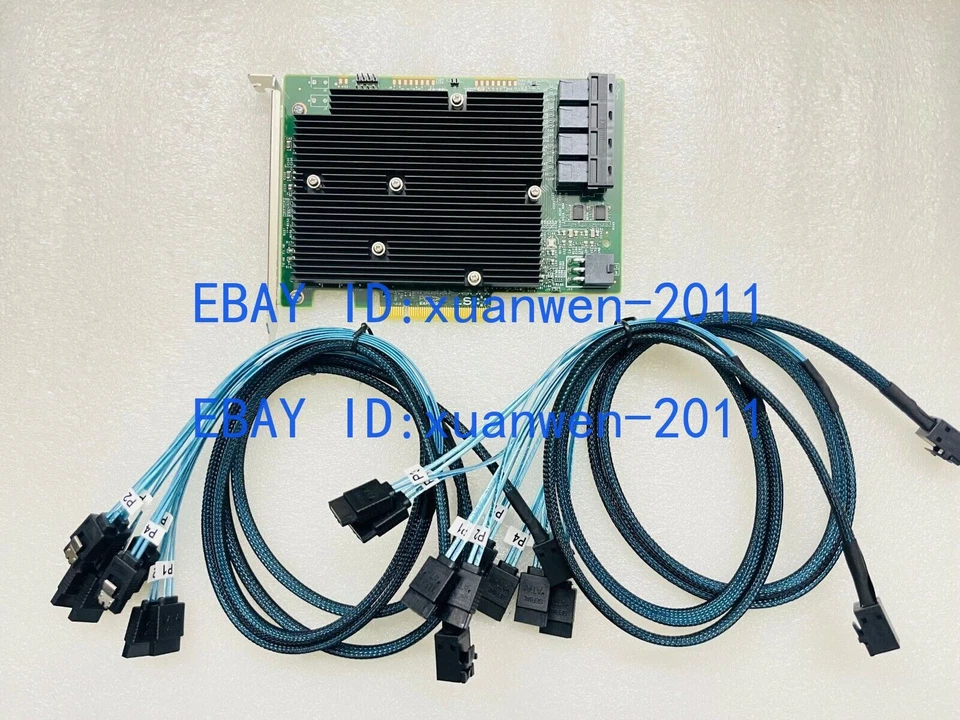 LSI IT Mode 9300-16i 16-port SAS9300-16I 12GB/s Host Bus Adapter W CABLES US - Image 3 of 4