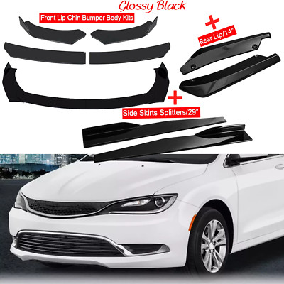 For Chrysler 200 Front Bumper Lip /Spoiler Body Kit Side+Skirt Rear