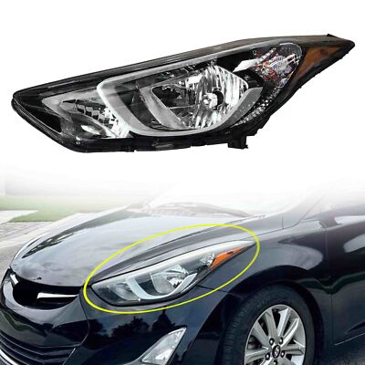 For 2014 2015 2016 Hyundai Elantra Headlight Assembly Left Driver w ...