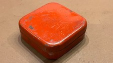 Alte Blechdose f&uuml;r Schreibmaschinen Farbband rot leer 6,5x6,5cm Sammlerst&uuml;ck