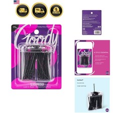 SlideProof Bobby Pin Box with Magnetic Top - 75 Ct, Black Bobby Pins for Hair...