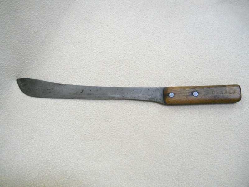 Vintage DEXTER Harrington Cutlery Co Carbon Steel Butcher Knife / 11" Blade