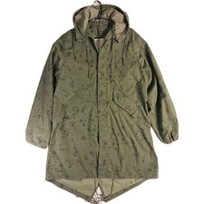 Vintage Military Night Camouflage Desert Fishtail Parka Jacket Green Combat Med