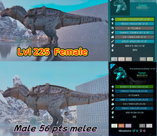 Acrocanthosaurus 56 Melee Male / Lvl 225 clon...