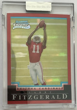 2004 Bowman Chrome- RC Larry Fitzgerald-Uncirculated Red Refractor-210/210