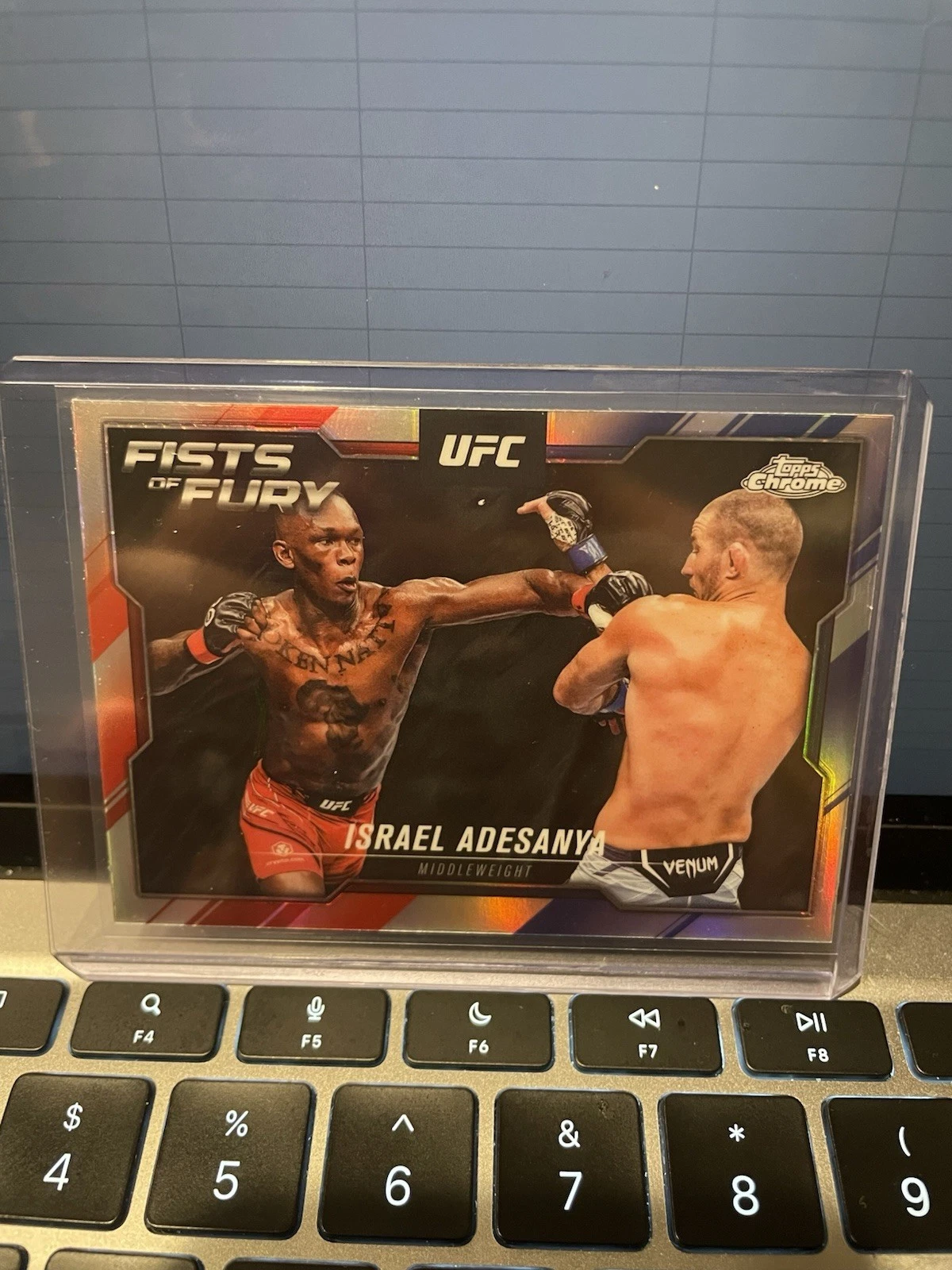 2025 Topps Chrome UFC Israel Adesanya Fists Of Fury Refractor SSP #FOF-8