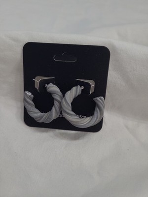 Gray Rings  Polymer Clay  Earrings Lightweight Handmade