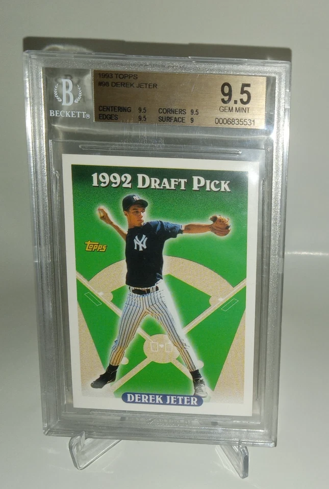 Very RARE PSA 9.5 DEREK JETER #98 Draft Pick 1992 Card Centering 9.5  - Image 3 of 4
