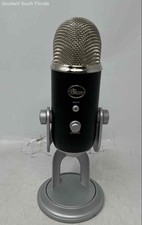 Blue Yeti Style Gray Black Desktop Stand Controls USB Microphone Not Tested