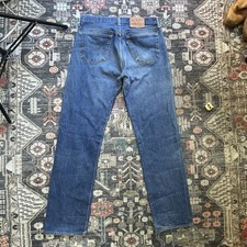 Vintage 1986 Levi s 501 Faded Blue Jeans Made In USA Dark 35 X 36 Fit 32 X 33