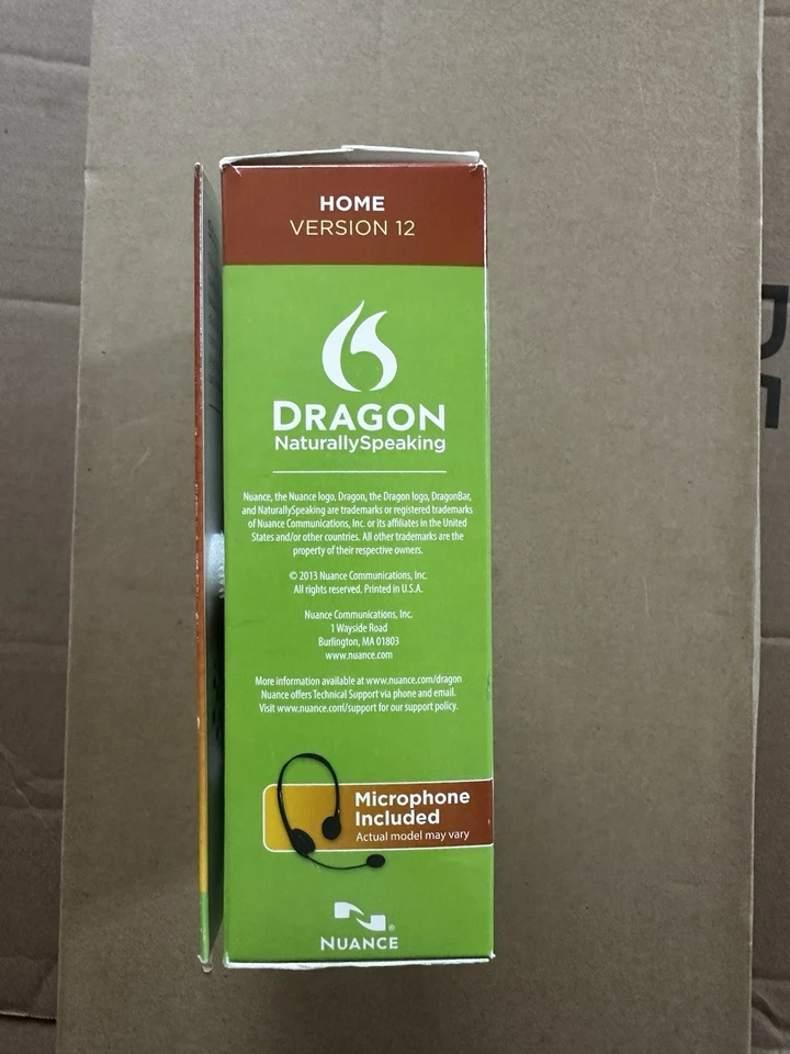 Nuance Dragon Naturally Speaking 12 Home Edition Speech Recognition Software NEW - Image 2 of 4