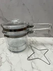 Pyrex Glass Range-Top Double Boiler 1 1/2 Quart 6283 Vintage NEW UNUSED!