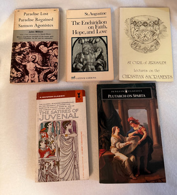 CLASSIC LITERATURE LOT Milton Augustine Cyril Plutarch PB Good theology