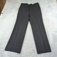 Vintage 1970s Towncraft Pants Mens Measures 31x29 Black Slacks Chinos Trousers