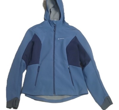 Quechua Softshelljacke Damen Blau Gr. L Laufjacke Herbst Frühling