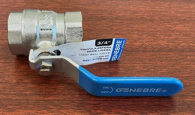 NEW, GENEBRE 3/4  LIGHT BALL VALVE PN25 / DN20, CW617N, FREE SHIPPING