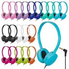20 Pack Bulk Headphones Multi Color For Classroom School Durable Earphones Set