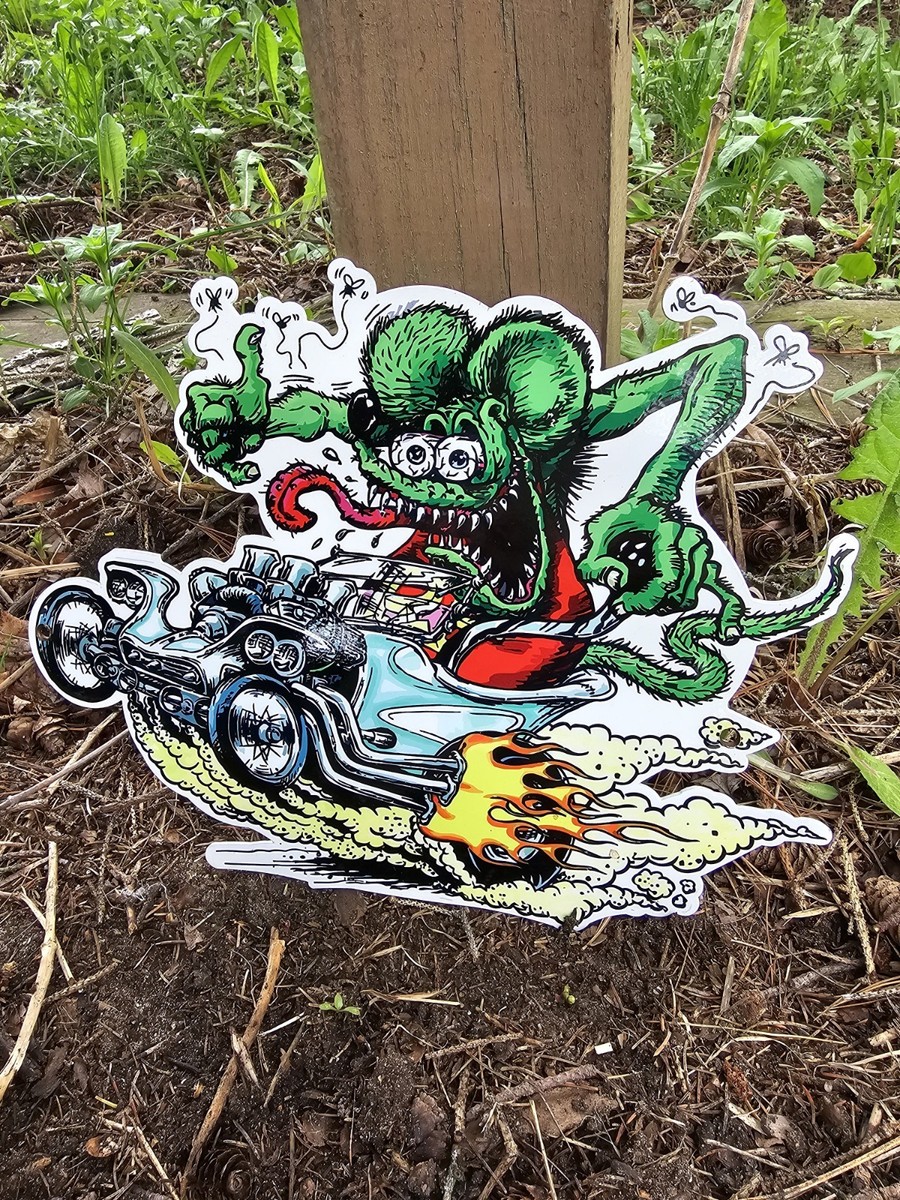 Affiche Vintage NHRA Signée Reno Roth "Rat Fink" - Épreuve D'artiste 17" X 22" - Course Dragster