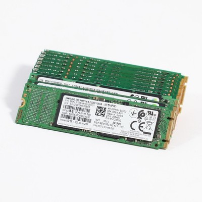 (Lot of 10) Intel/Samsung Mixed Model 128GB M.2 SATA SSD