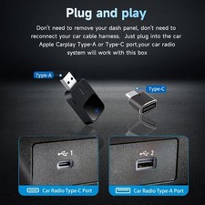 Adattatore Wireless CarPlay 2 in 1 Compatibile Iphone Android Streaming Audio - Miniatura 5