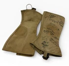 Vintage WWII Military Pair 1943  Canvas Gaiters Boot Leggings Stamped Signed