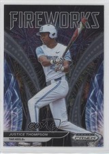 2021 Panini Prizm Draft Picks Fireworks Justice Thompson #F-JT y4f